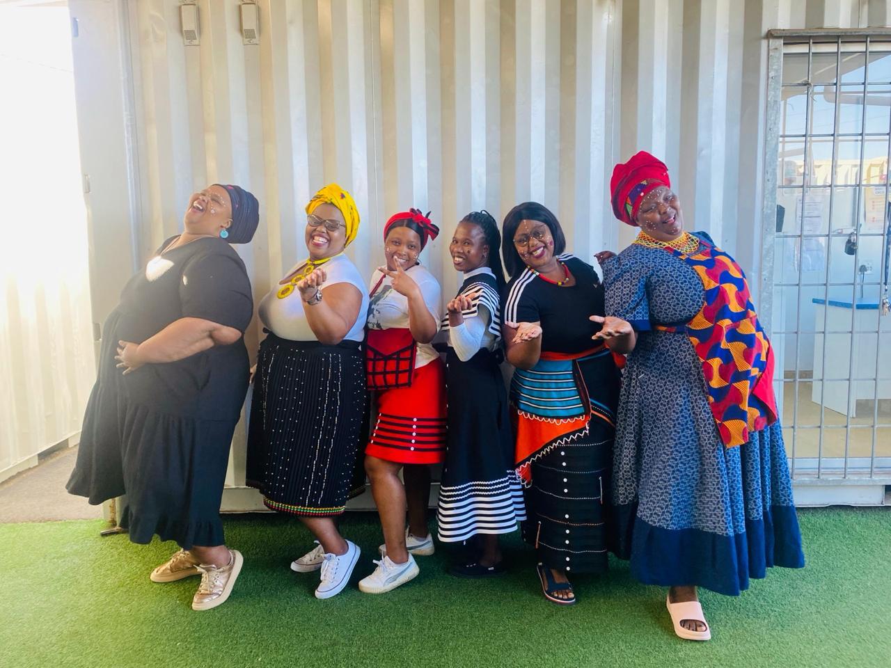 The Siyakhula Educare Centre team in traditional attire